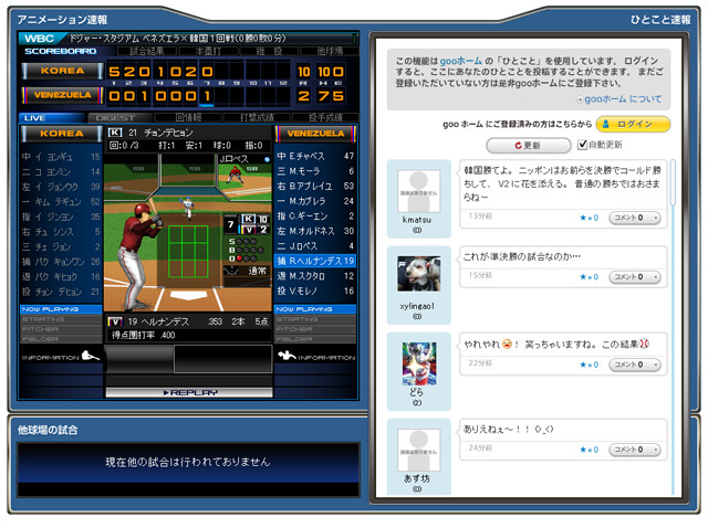 gooスポーツ「WBC特集」