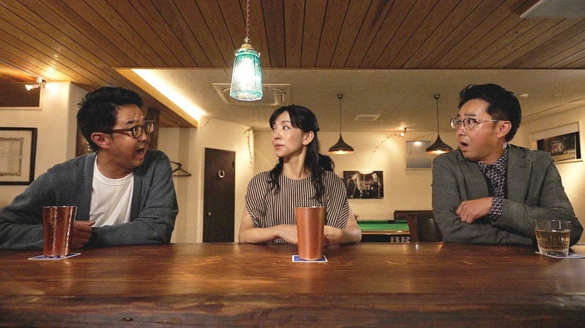 左から）矢作兼、早織、矢作兼（C）フジテレビ