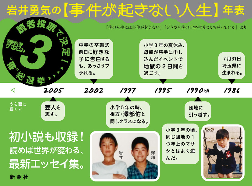 ハライチ・岩井勇気のエッセイ集『どうやら僕の日常生活はまちがっている』（新潮社）