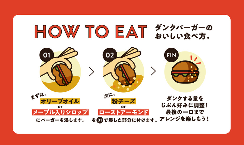 フレッシュネスバーガーから新感覚商品！その名も「ダンクバーガー」