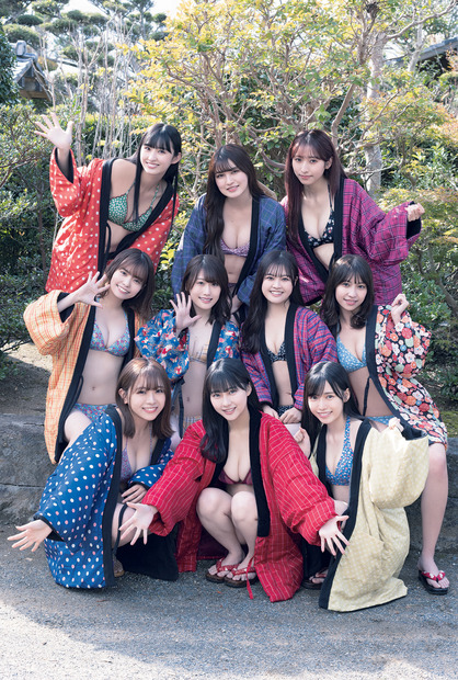 『B.L.T.2022年2月号増刊　B.L.T.×HKT48グラビアSP版』HKT48ナナイロクラブ会員限定ポストカード：本村碧唯・神志那結衣・渕上舞・栗原紗英・田中美久・山下エミリー・運上弘菜・小田彩加・武田智加・松本日向（HKT48）（c）東京ニュース通信社