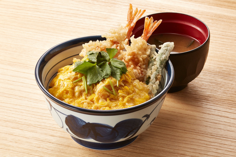 とろっと玉子の海老天丼
