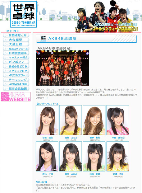 AKB48のメンバーも応援