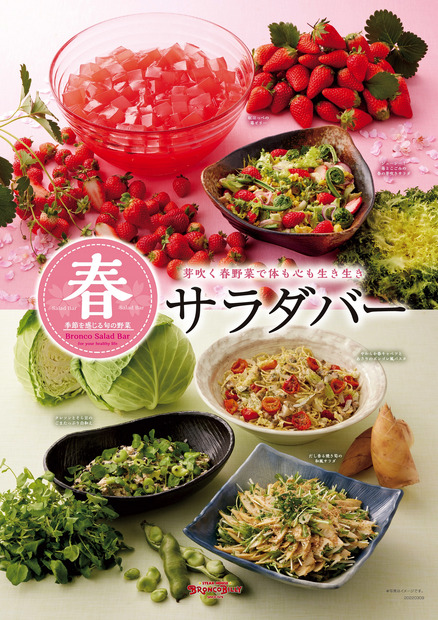 ブロンコビリー、新鮮な春野菜をたっぷり使った「サラダバー」9日から