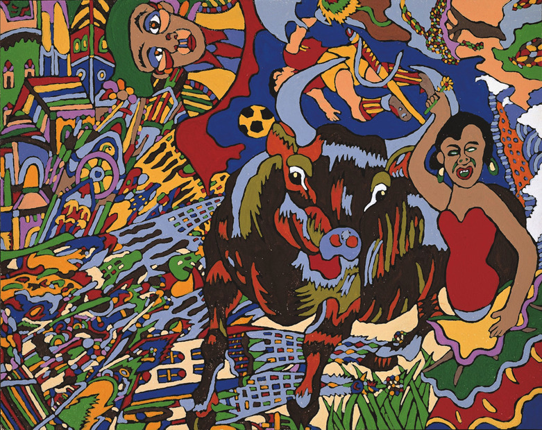 フラメンコ2002　水彩・紙　55.5×64.5cm