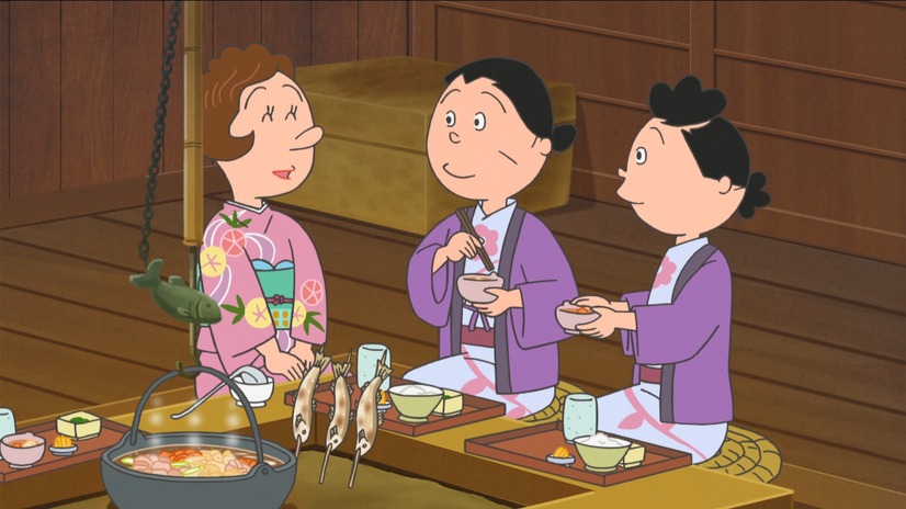 「磯野家の遠野物語」　左から）女将、フネ、サザエ（C）長谷川町子美術館