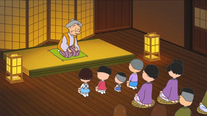 「磯野家の遠野物語　左奥）祖母さん（C）長谷川町子美術館