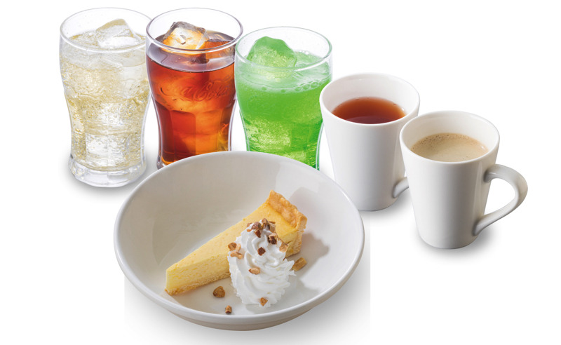 ミニデザートセット ドリンクバー付き