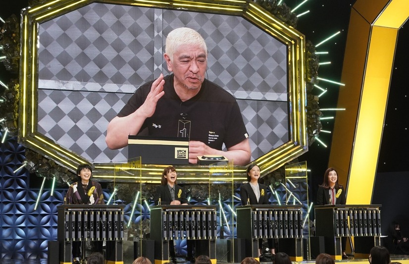 上段）松本人志／下段左から）箕輪はるか（ハリセンボン）、加納（Aマッソ）、イワクラ（蛙亭）、福田麻貴（3時のヒロイン）（C）フジテレビ