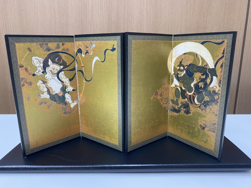 風神雷神図ミニ屏風