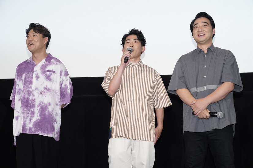 左から）おたけ、太田博久、斉藤慎二（ジャングルポケット）