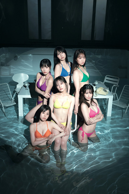 加藤夕夏＆川上千尋＆上西怜＆前田令子＆貞野遥香＆隅野和奏（NMB48）　（c）東京ニュース通信社