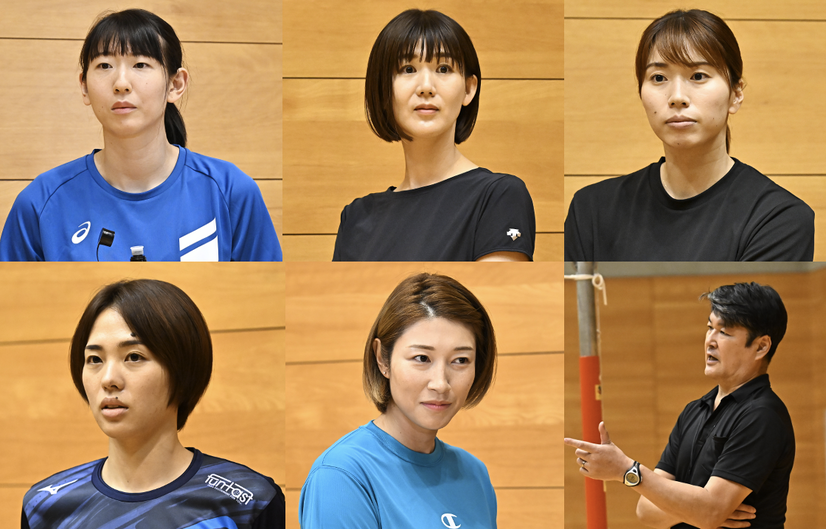 （上段左から）江畑幸子、栗原恵、新鍋理沙（下段左から）迫田さおり、狩野舞子、植田辰哉　（c）TBS