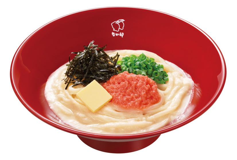 なか卯、博多明太子を使った「明太子クリームうどん」新発売！