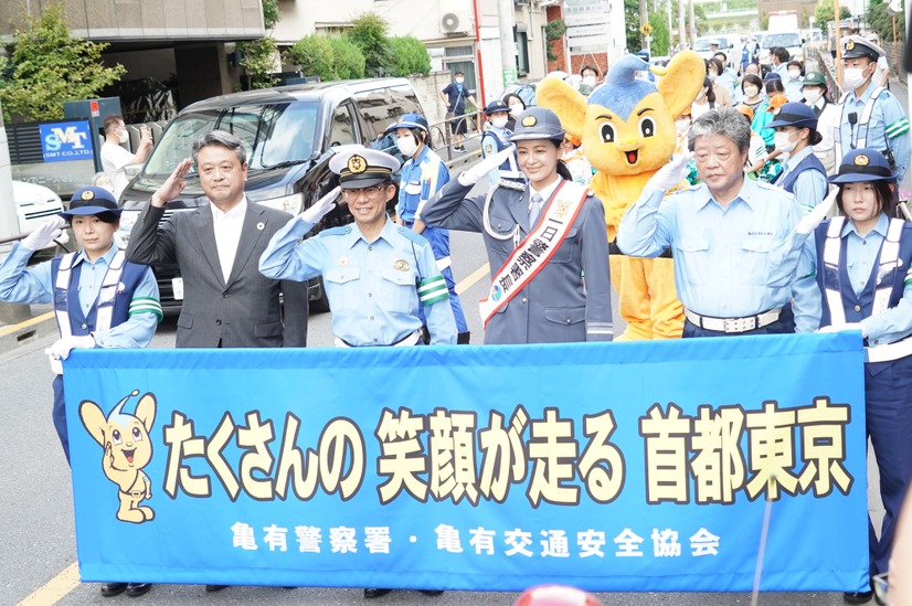 黒谷友香「亀有警察署一日署長」就任イベント【写真：竹内みちまろ】