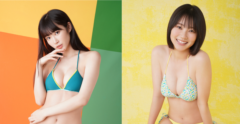左から）瑚々（ミスマガジン2022グランプリ）、咲田ゆな（ミスマガジン2022グランプリ）