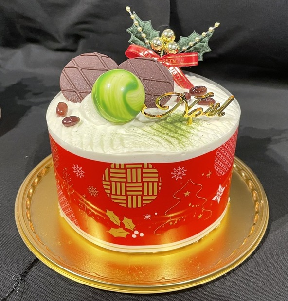 Xmas 和三盆とほうじ茶のデコレーション（撮影：渡邉）