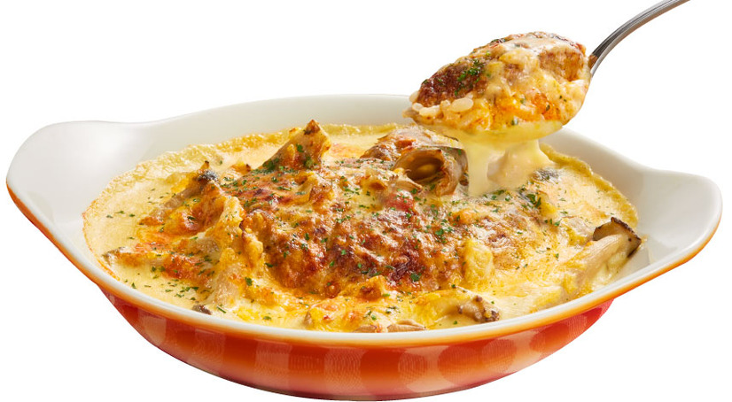 黒毛和牛ハンバーグときのこのドリア