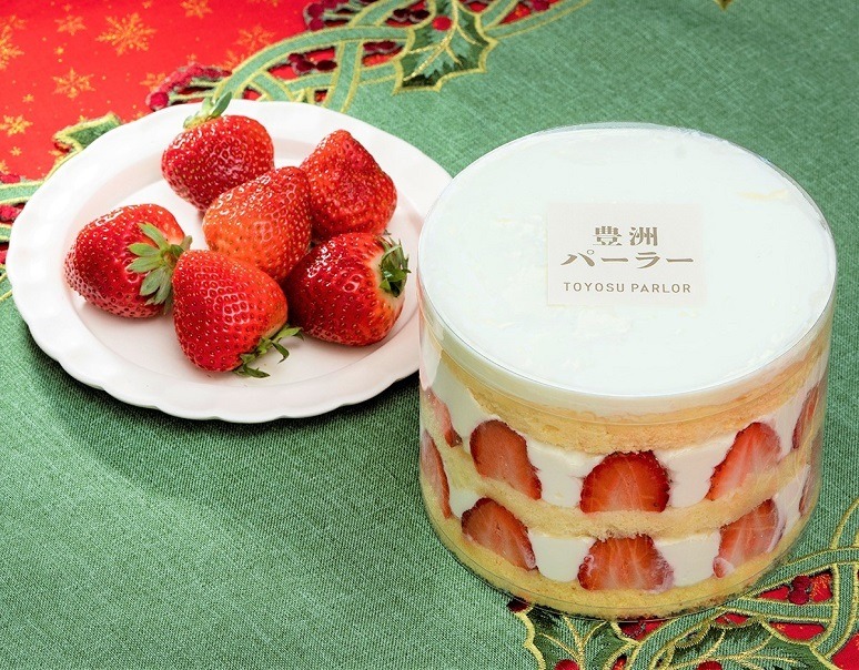 豊洲パーラーから奈良県産イチゴ「古都華」21粒を使用した贅沢なクリスマスケーキ登場