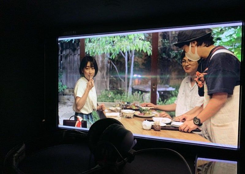 映画『恋の光』撮影中のオフショット