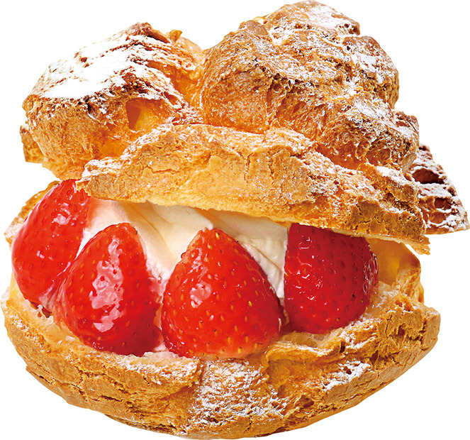 「窯焼きダブルシュークリーム（釧路産マスカルポーネと国産苺）」