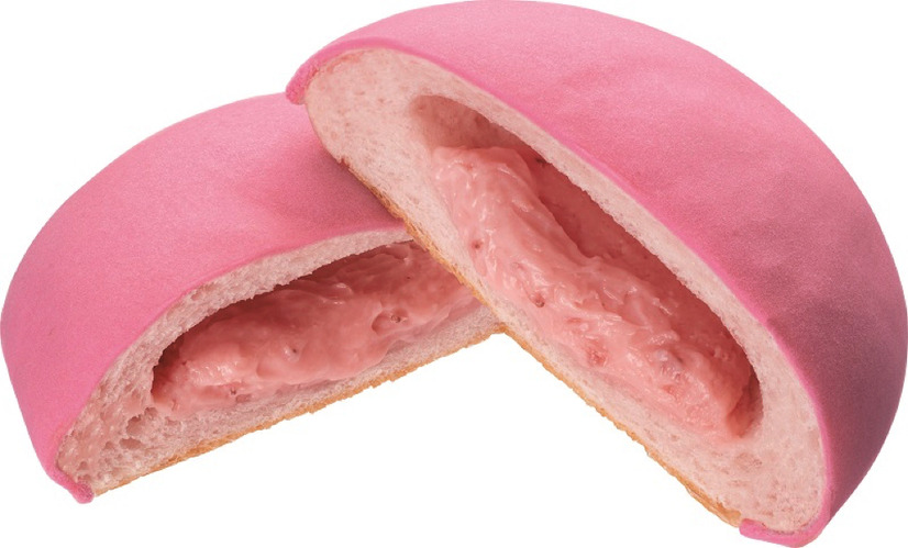 もちっと食感のいちごパン（いちご果肉入りクリーム）