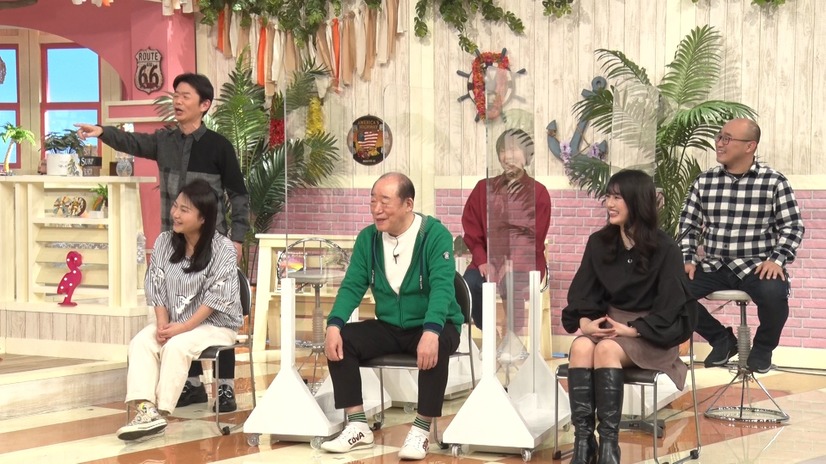 （前列左から）島田珠代、島田一の介、小寺真理（後列左から）清水けんじ、たかおみゆき、玉置洋行（C）MBS