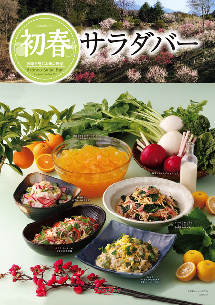 ブロンコビリー、「初春サラダバー」19日から　せり・ふきなど旬の野菜がたっぷり