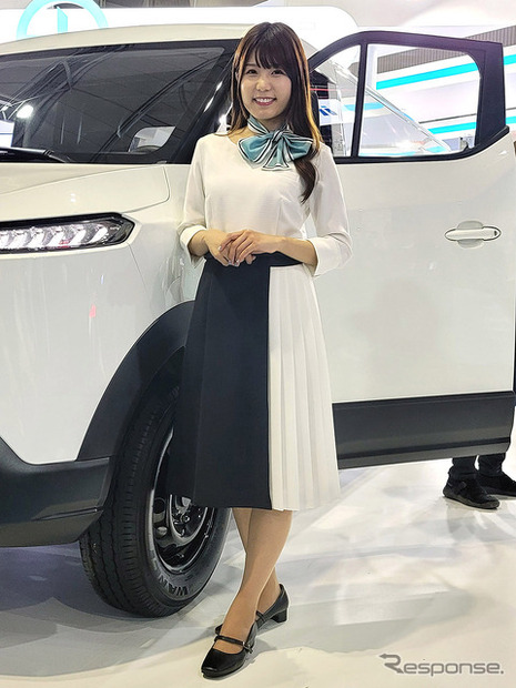 HWE ビジネス向けの商用EVトラックということで落ち着いた装い。