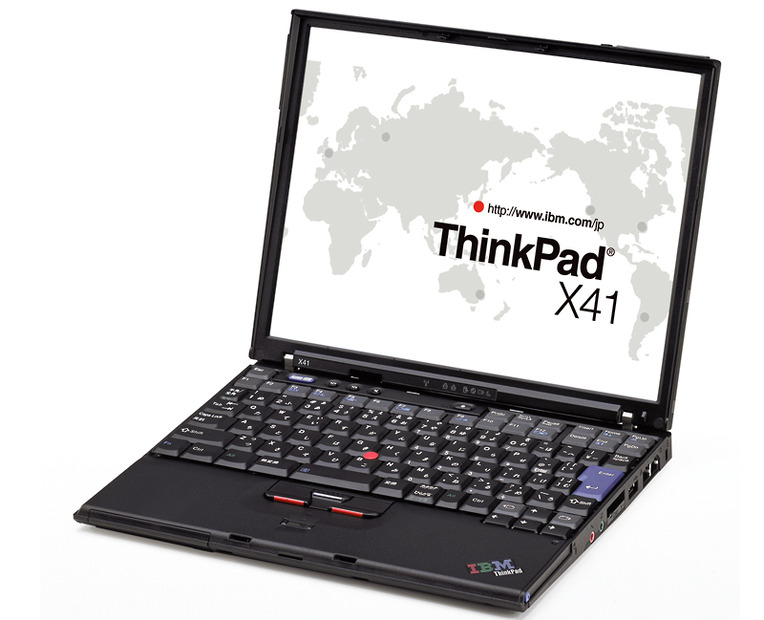 指紋センサー搭載のB5モバイルノート「ThinkPad X41」