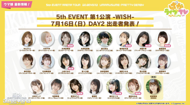 『ウマ娘』初のアリーナツアー「5th EVENT」は、全4都市で開催！「横浜公演」のチケット販売が受付開始、マスク着用での声出しも解禁