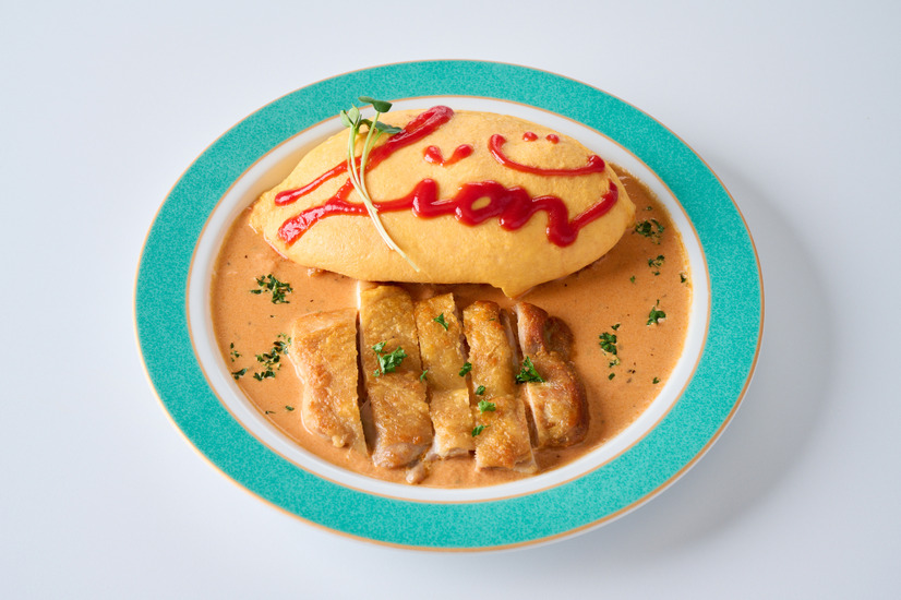 関信越エリア代表「カフェテラスLION」の「グリルチキンのトマトクリームオムライス」