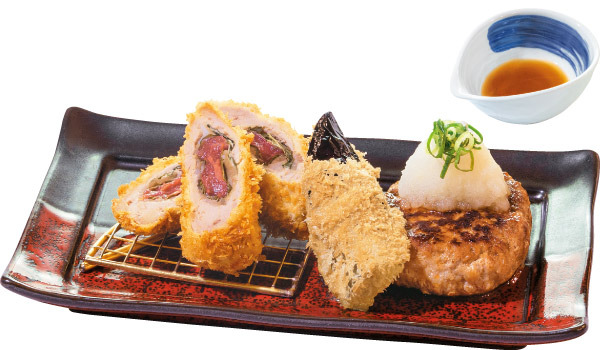 梅しそ巻とハンバーグ御膳