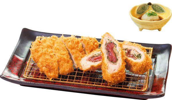 ＜ランチタイム限定＞梅しそ巻とロースかつ御膳