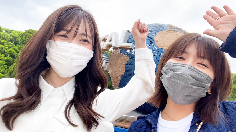 福原遥＆大原優乃がUSJをエンジョイ！マリオとルイージの“完全おそろコーデ”を披露