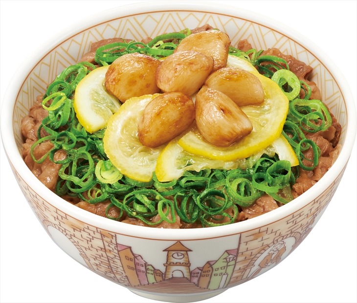 にんにくねぎ塩レモン牛丼