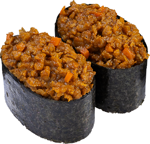 お豆で作ったキーマカレー軍艦