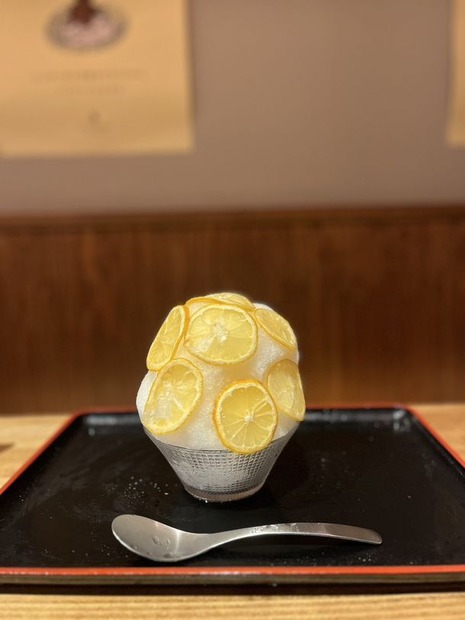 レモンを使ったかき氷