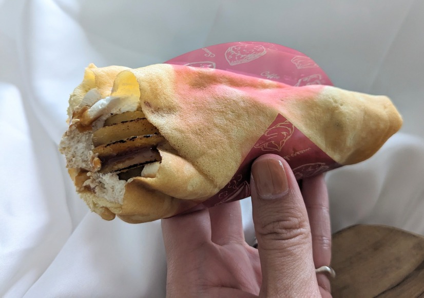 紅はるかのスイートポテトクレープ＠撮影：渡邉