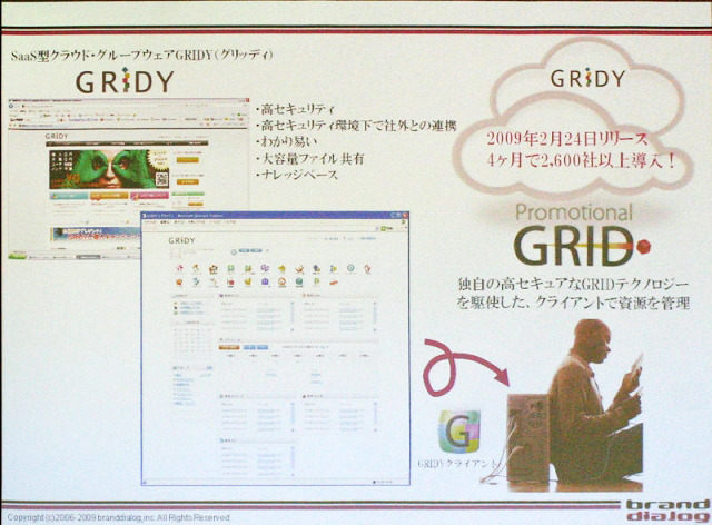 SaaS型クラウドグループウェア「GRiDY」