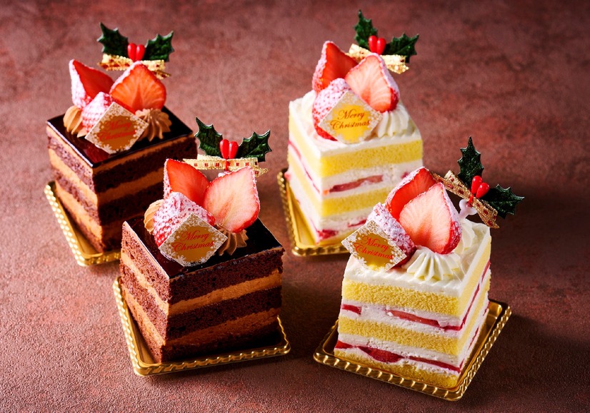 クリスマスショートケーキ2種　各920円 ［約5.5cm角］