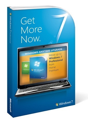 Windows 7 Home Premium to Windows 7 Professional（写真は英語版）