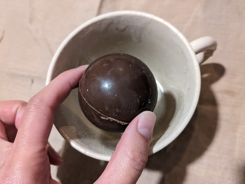 チョコレートボムの写真　撮影：渡邉