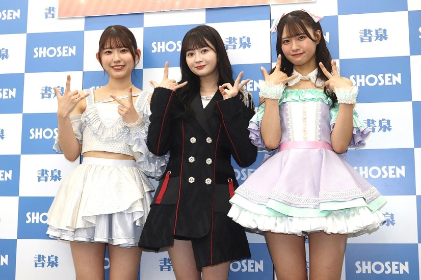 SKE48の青木莉樺、江籠裕奈、中野愛理【撮影：浜瀬将樹】