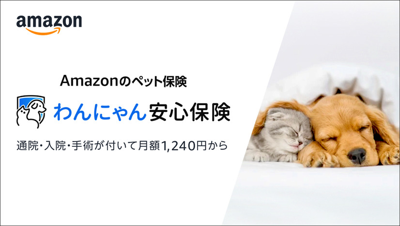 Amazon、ペット保険「わんにゃん安心保険」発売