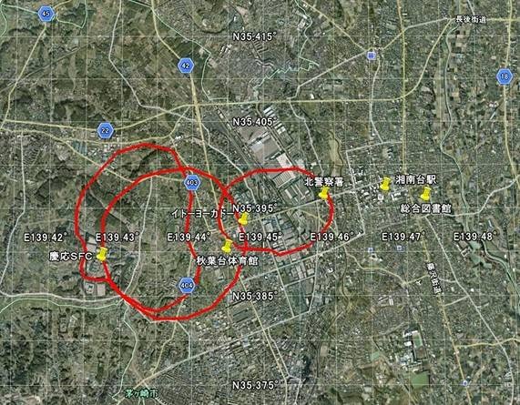 慶應義塾大学湘南藤沢キャンパス周辺から湘南台駅方向に向かった約3.2kmが、サービス提供エリアとなる（2009年9月17日時点）