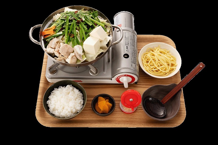 博多名物　白味噌 牛もつ鍋定食 野菜大盛