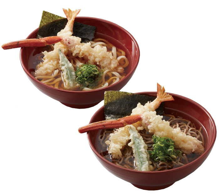 本ずわいがにの天ぷらそば／うどん　750円