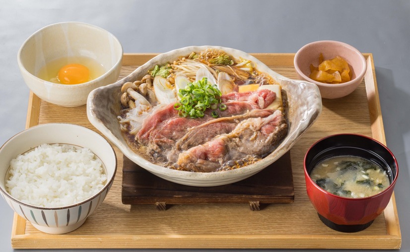 国産黒毛和牛のすき鍋定食