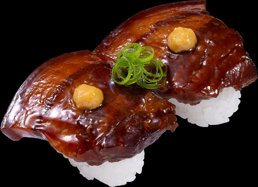 とろっと豚角煮にぎり 辛子添え　二貫 363円